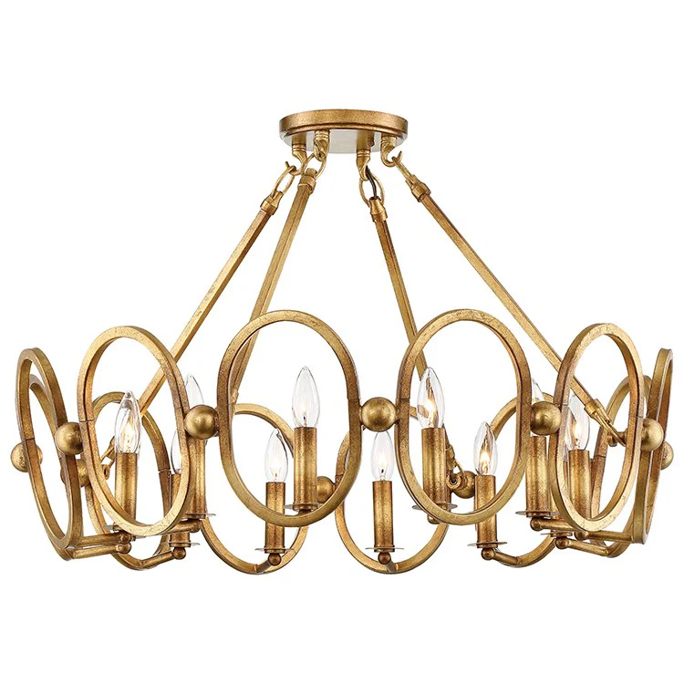 Clairpointe Twelve-Light Semi-Flush Mount Ceiling Fixture - Frankwebs