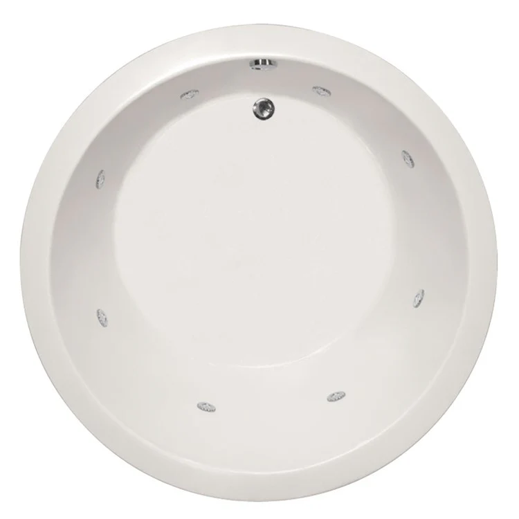Whirlpool Tub Designer Collection Redondo 69 x 69 x 18 Inch Drop-In End Drain Bone Circular - Frankwebs