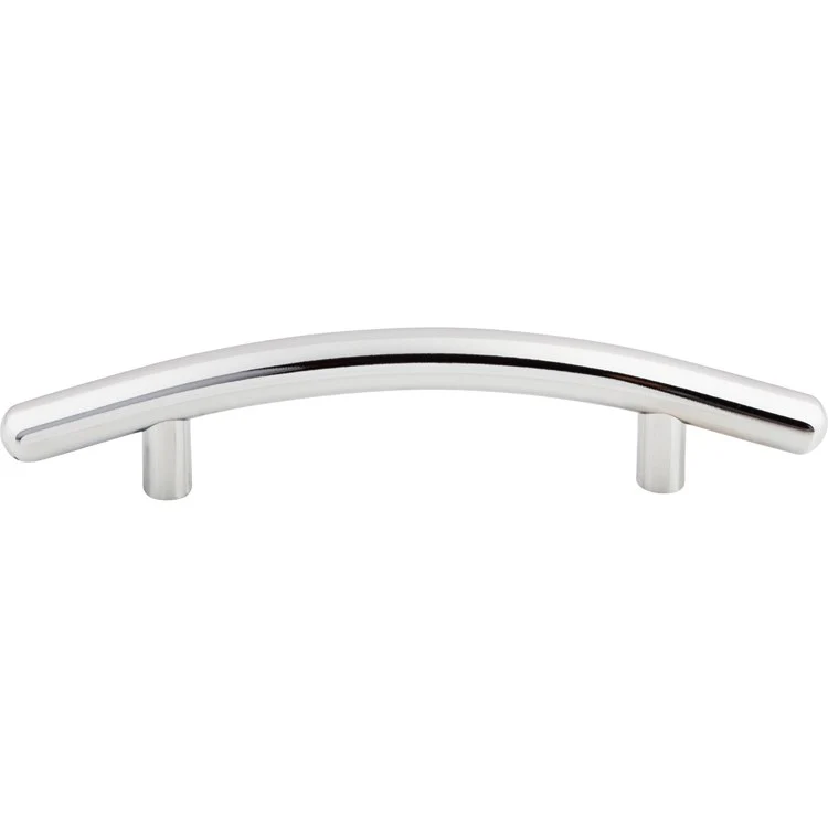 Pull Nouveau Curved Bar Polished Nickel Steel 3-3/4 Inch 6-1/4x4/9x1-1/3 Inch - Frankwebs