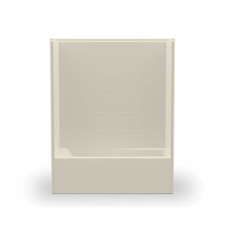 Tub and Shower Module 60 x 31-1/4 x 74-1/4 Inch AcrylX Left Hand Drain White 1 Piece Subway Tile - Frankwebs