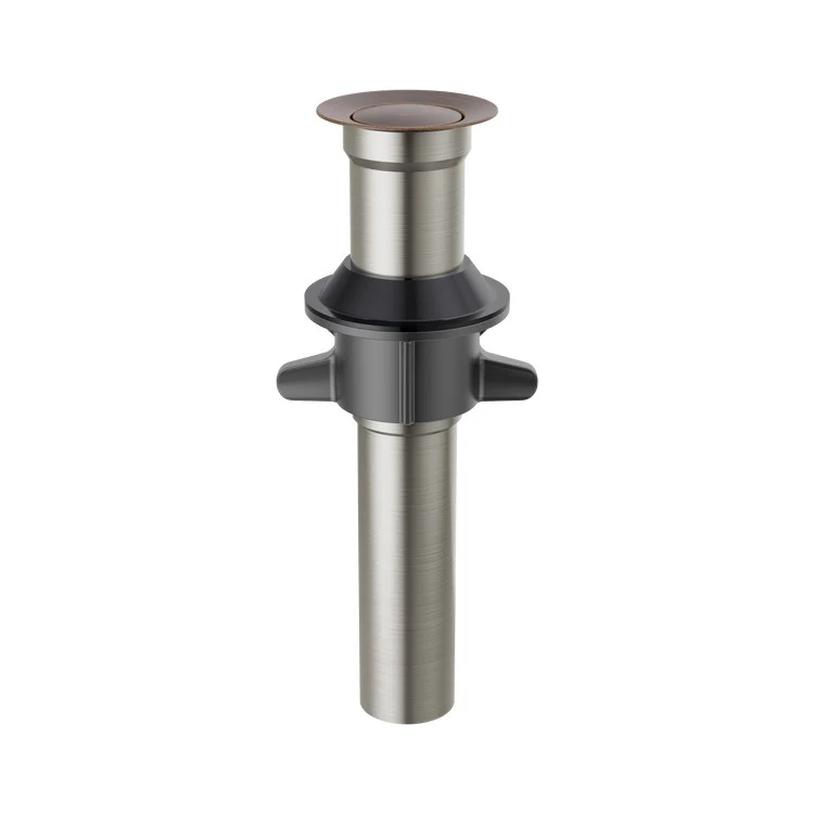 Pop-Up Drain Metal Push less Overflow 7-15/16 Inch Chrome Metal for Sinks less Overflow - Frankwebs