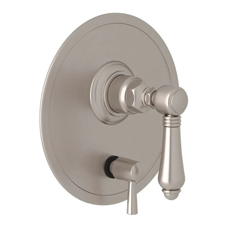 Pressure Balance Valve Trim with Diverter 1 Metal Lever Satin Nickel 5.5 Gallons per Minute - Frankwebs