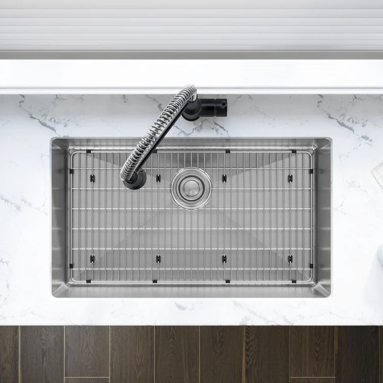 Kitchen Sink Crosstown 30.5 x 18.5 Inch Single Bowl Kit Polished Satin Undermount - Frankwebs