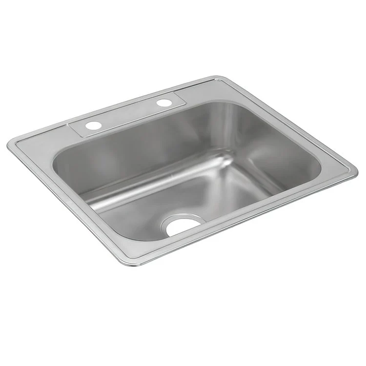Kitchen Sink Dayton 25 x 22 Inch Single Bowl MR2 Hole Satin Drop-In - Frankwebs