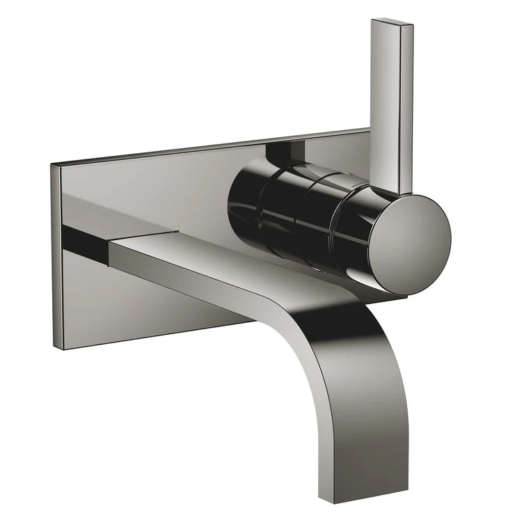 Lavatory Faucet MEM Mixer Wall Mount with Cover Plate 1 Lever ADA WaterSense Dark Chrome 1.2 Gallons per Minute Less Drain 2 Hole - Frankwebs