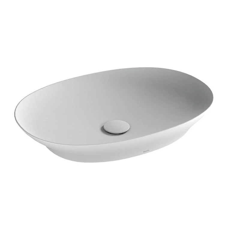 Vessel Kiwami Renesse Oval Lavatory Clean Matte White Vitreous China 23-5/8 x 16-9/16 x 3-9/16 Inch ADA - Frankwebs