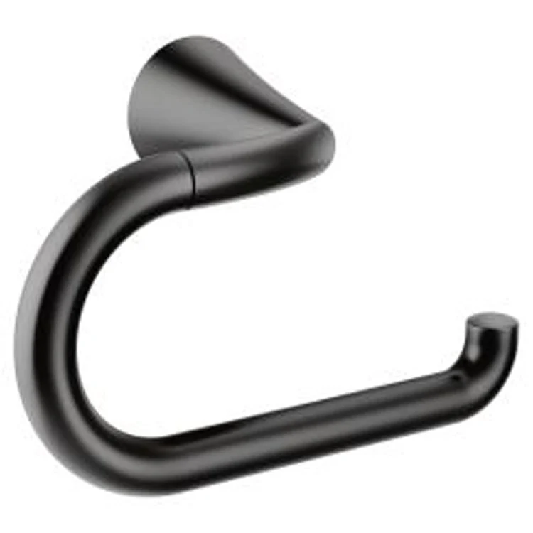 Toilet Paper Holder Glyde 1 Post Open Matte Black Zinc 6-1/2 Inch 3-5/16 Inch Wall Mount - Frankwebs