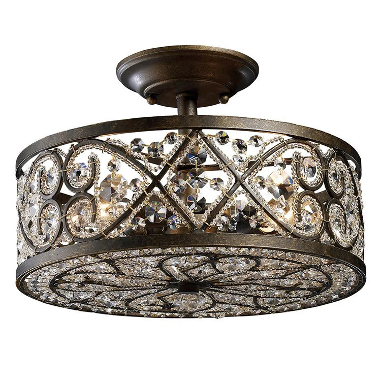 Amherst Four-Light Semi-Flush Mount Ceiling Fixture - Frankwebs