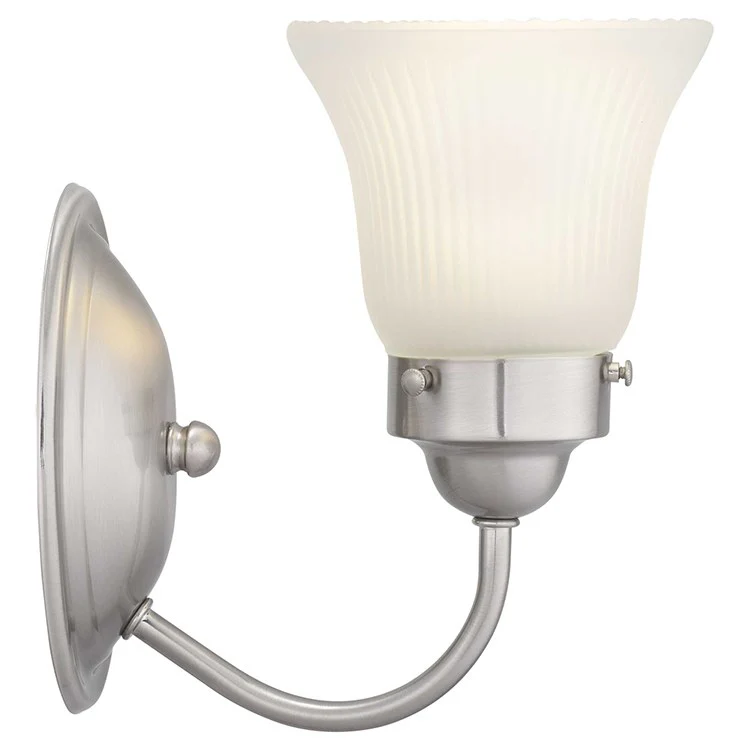 Fluted Glass Single-Light Bathroom Wall Sconce - Frankwebs