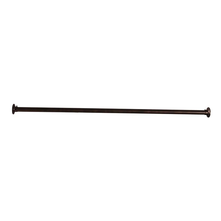 Shower Rod Straight with 310 Flanges White 96 Inch Brass - Frankwebs