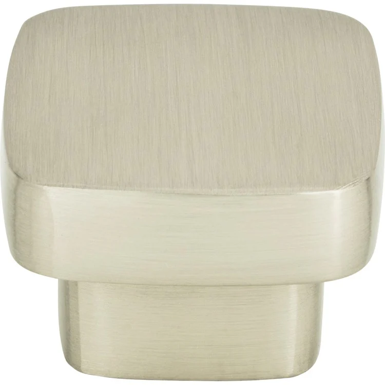 Knob Atlas Chunky Square Medium Brushed Nickel Zinc Alloy 1-7/16 Inch - Frankwebs