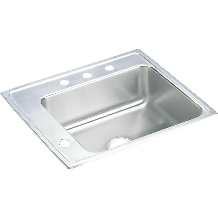 Classroom Sink Lustertone 25 x 22 Inch Single Bowl Left 2 Hole Lustrous Satin Drop-In Minimum Cabinet Size 30 Inch 7-5/8 Inch 18 Gauge Bottom Only Pads 64090012 Mounting Hardware Included for Countertops Up to 3/4IN - Frankwebs