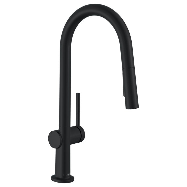 Kitchen Faucet Talis N 1 Lever ADA Matte Black Pull Down 2 Function High Arc 360 Degree Swivel 1 Hole 1.75 Gallons per Minute - Frankwebs