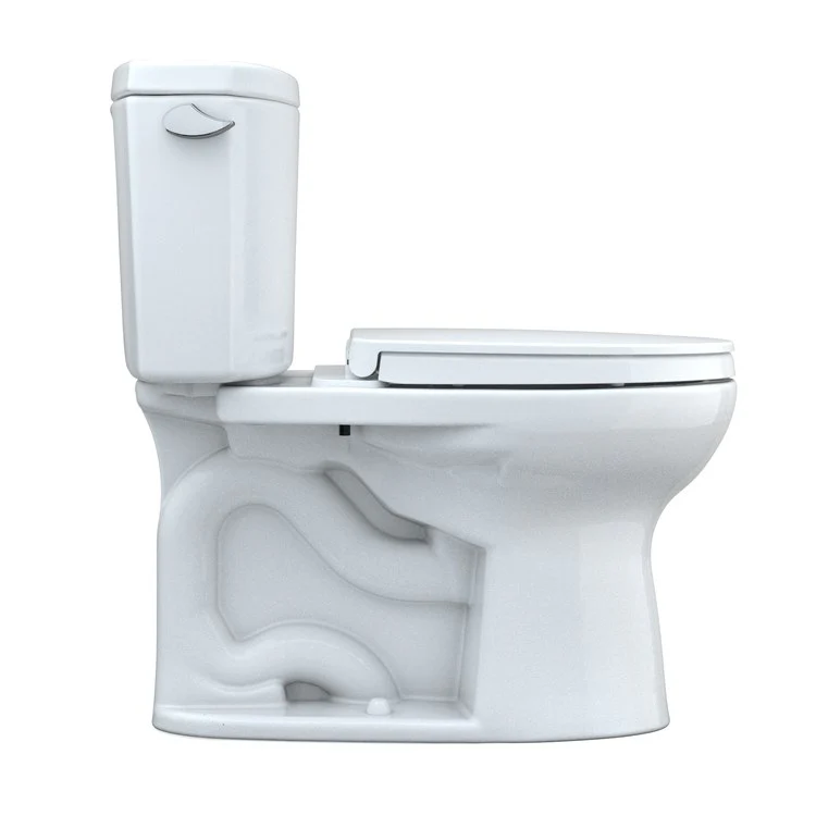 Toilet Drake II 2 Pieces Universal Height Cotton Elongated ADA 30 Inch 1.28 Gallons per Flush Left Hand Chrome Soft Close - Frankwebs