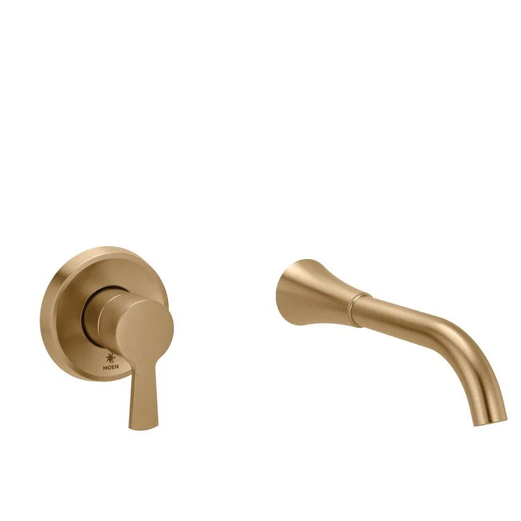 Tub Filler Trim Jase Wall Mount 1 Lever Bronzed Gold ADA 8 Gallons per Minute - Frankwebs