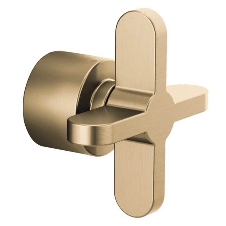 Handle Kit Odin Zinc 1 Cross Brilliance Luxe Gold ADA for Sensori Thermostatic Valve Trim - Frankwebs