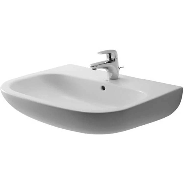 Lavatory Sink D-Code Wall Mount with Overflow 25-5/8 x 19-5/8 Inch Rectangle White 1 Hole - Frankwebs