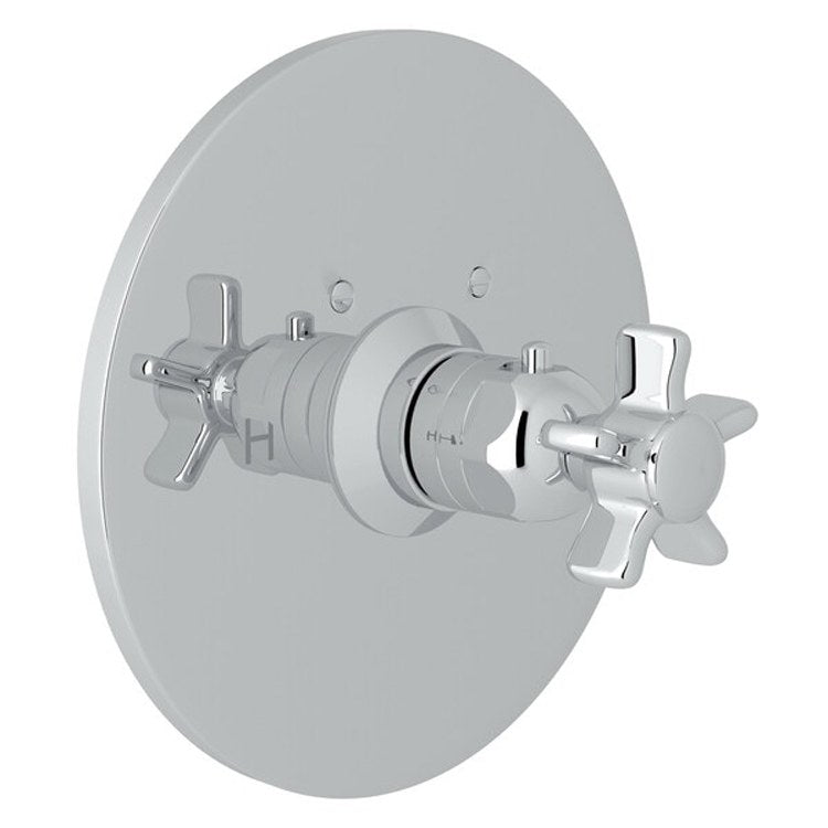 Thermostatic Trim San Giovanni Less Volume Control 1 Five Spoke Cross Polished Chrome 3/4 Inch 12 Gallons per Minute - Frankwebs