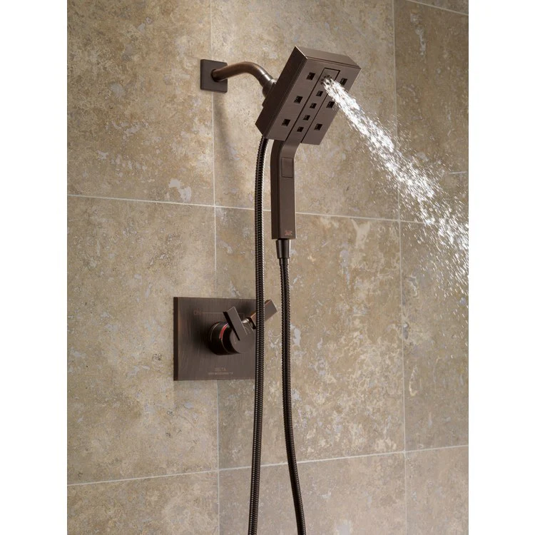 Contemporary H2Okinetic In2ition Two In One Four-Function Integrated Shower Head/Handshower - Frankwebs