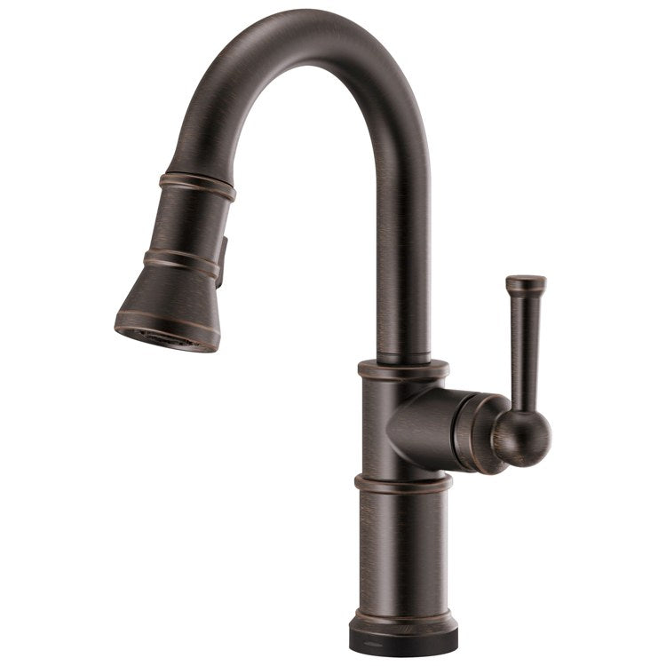 Prep Faucet Artesso SmartTouch Technology 1 Lever ADA Brilliance Luxe Gold Pull Down 2 Function Wand Aerated Stream/Spray 360 Degree Swivel - Frankwebs