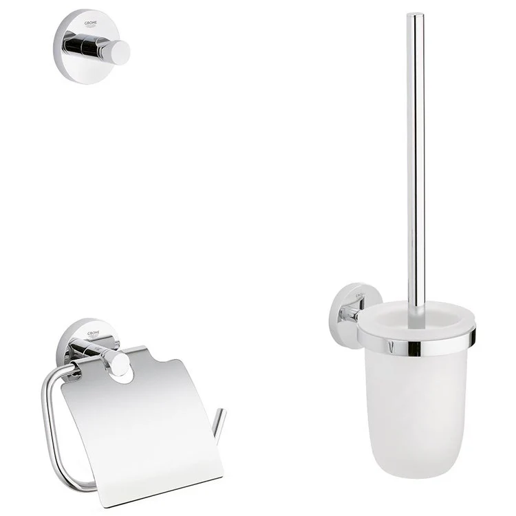 Essentials Three-Piece Bathroom Accessory Kit - Frankwebs