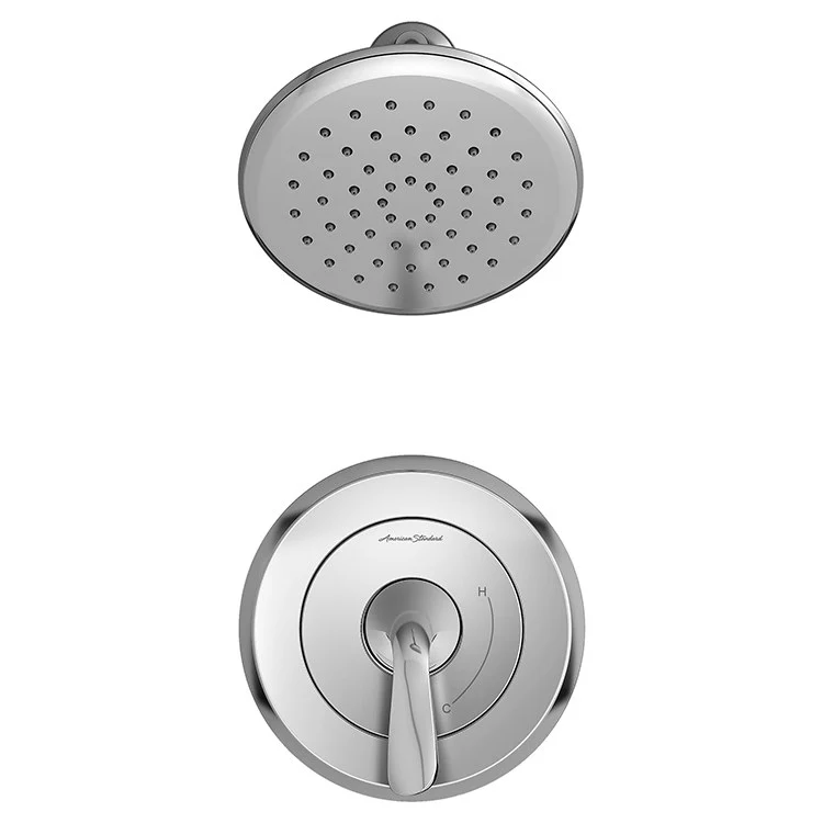 Fluent Pressure Balance Shower Valve Trim with Cartridge and Water-Saving Shower Head - Frankwebs