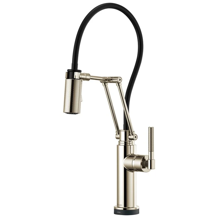 Kitchen Faucet Litze SmartTouch Technology with Semi-Flexible Hose 1 Knurled Lever ADA Brilliance Stainless 1.8 Gallons per Minute - Frankwebs