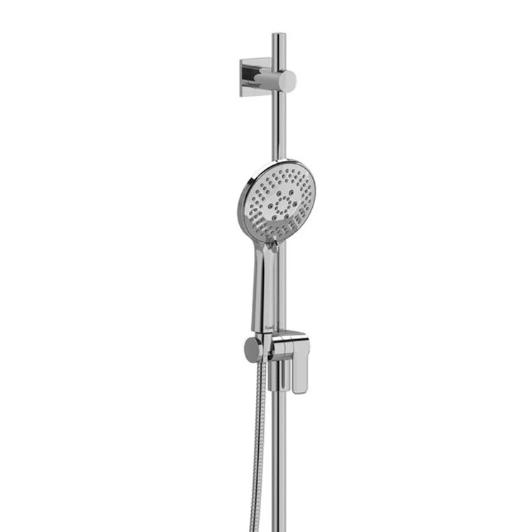 Handshower Set Round 4-Jet with Cursor Chrome 4 Function 2.0 Gallons per Minute 36 Inch Slide Bar - Frankwebs