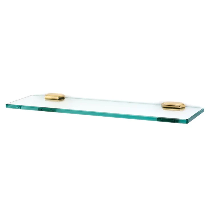 Shelf Nicole Bath with Brackets Polished Nickel 18 Inch Brass/Glass - Frankwebs
