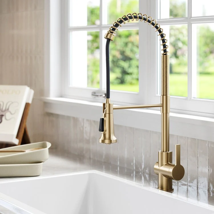 Britt Commercial-Style Pull Down Single Handle Kitchen Faucet - Frankwebs