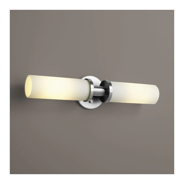 Pebble Two-Light Bathroom Vanity Fixture - Satin Nickel - Frankwebs