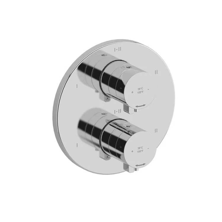 Thermostatic and Pressure Balance Valve Trim Paradox 3/4 Inch Round 4-Way 6 Function 1 Lever Chrome - Frankwebs