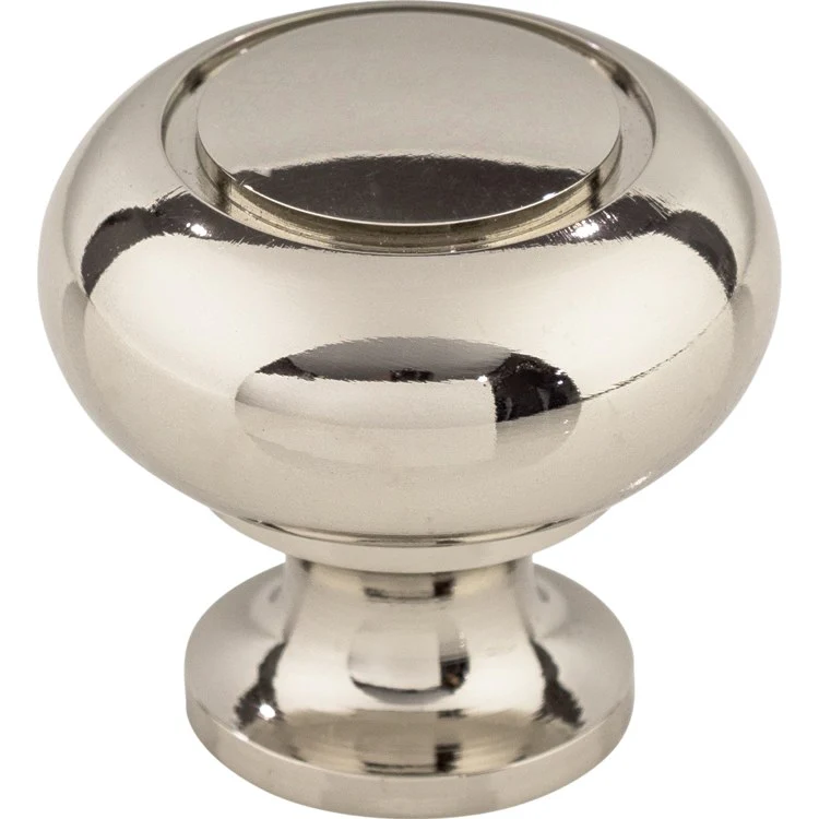 Knob Asbury Ring Round Polished Nickel Brass 1-1/4 Inch 1-1/8 Inch - Frankwebs