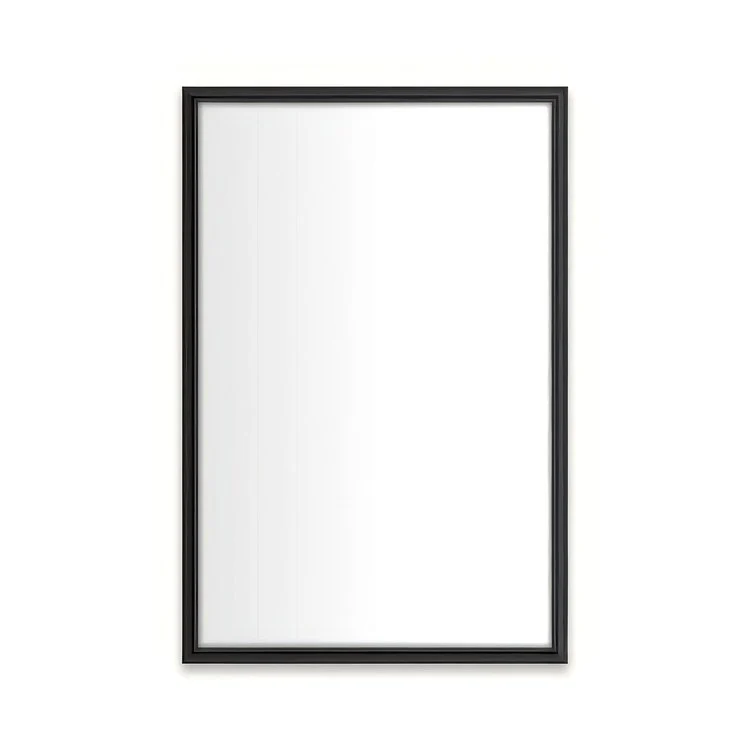 Medicine Cabinet Main Line 20 x 30 Inch 1 Doors Framed Mirror Brushed Black Flat Top Rosemont Frame Slow Close Hinges 4 Inch - Frankwebs