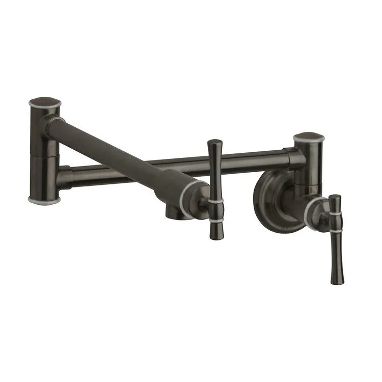 Pot Filler Explore Wall Mount 2 Lever ADA Lustrous Steel - Frankwebs