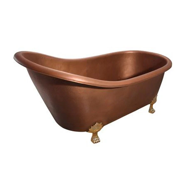 Freestanding Tub Lawson 66 Inch Slipper Oval Light Copper Tub Feet No Faucet Holes - Frankwebs