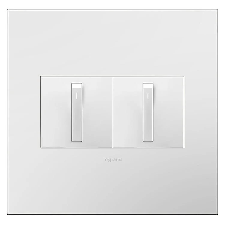 Wall Plate adorne 2 Gang Gloss White 5.29 x 5.13 Inch for adorne Switches/Dimmers and Outlets - Frankwebs