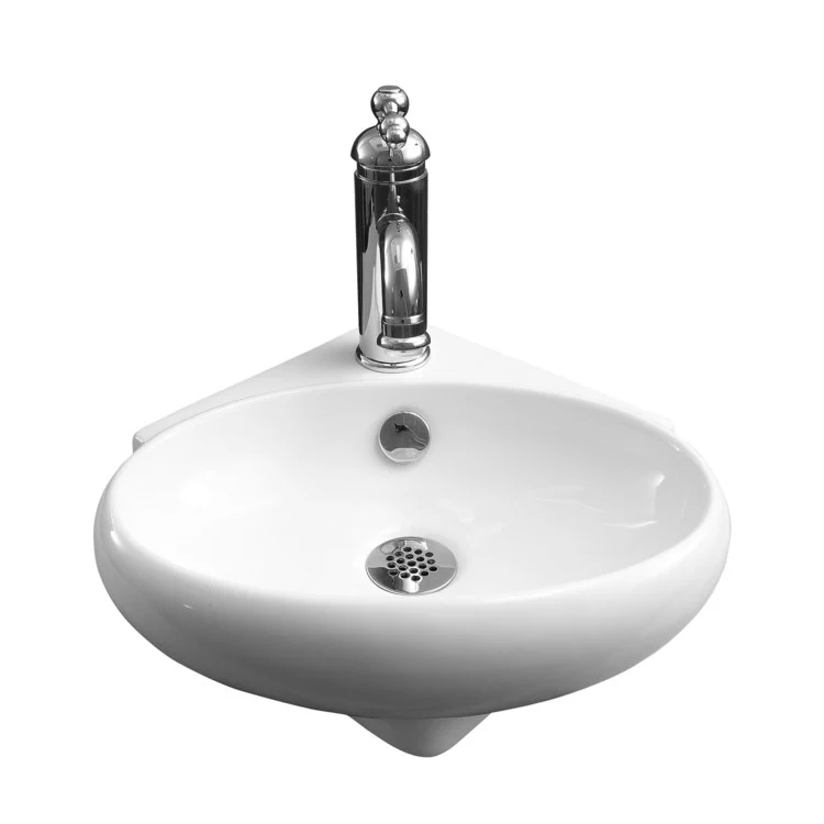 Lavatory Sink Fowler Corner Wall Hung 14 Inch Oval White - Frankwebs