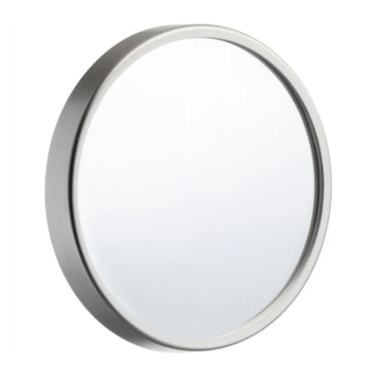 Mirror Outline with Suction Cups Silver Round Framed 1/2 x 3-1/2 x 3-1/2 Inch - Frankwebs