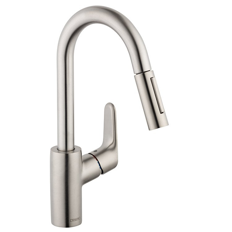 Focus Single-Hole Pull Down Bar/Prep Faucet with Dual Spray - Frankwebs