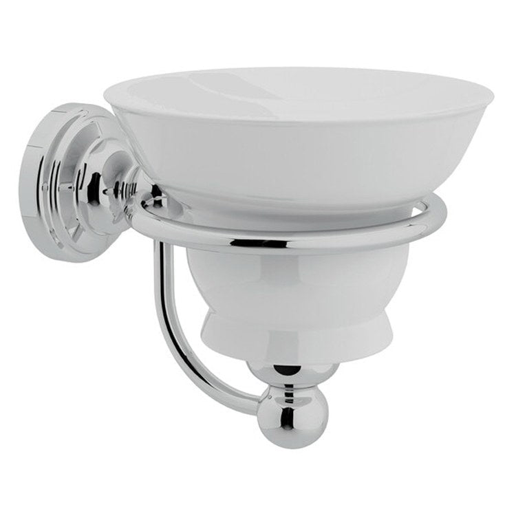 Soap Dish Edwardian Polished Nickel Wall Mount Oval Porcelain - Frankwebs