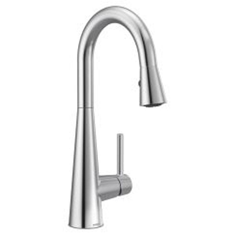 Bar Faucet Sleek 1 Lever ADA Black/Stainless Steel Pull Down 1.5 Gallons per Minute - Frankwebs