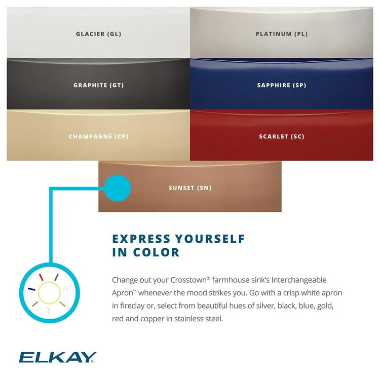 Apron Crosstown Interchangeable 36 Inch Glacier Fireclay - Frankwebs