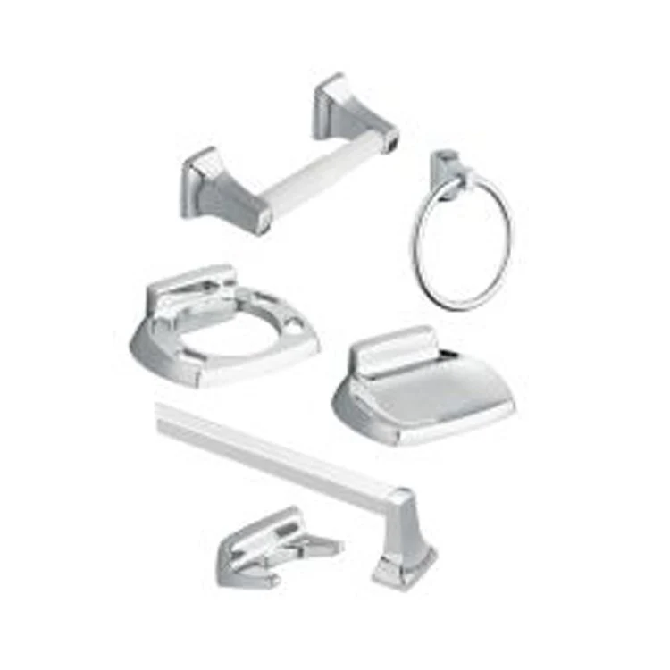 Accessory Kit Contemporary 6 Piece Chrome - Frankwebs