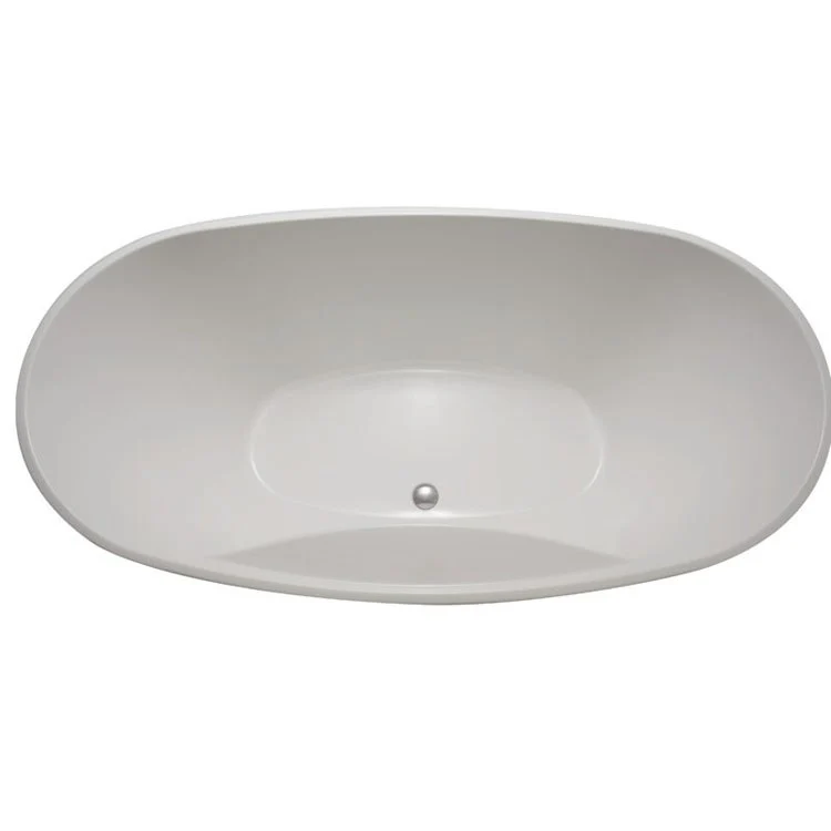 Soaking Tub Studio Collection Breanne 66 x 36 Inch Freestanding Tub Only Center Biscuit Acrylic - Frankwebs