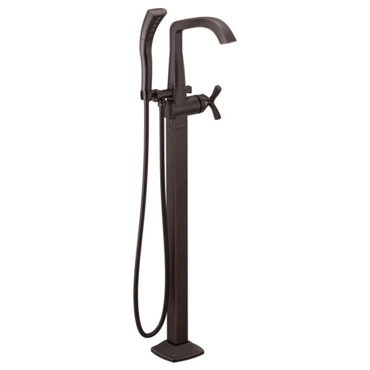 Roman Tub Trim Stryke Floor Mount with Handshower 1 Helo Venetian Bronze ADA - Frankwebs