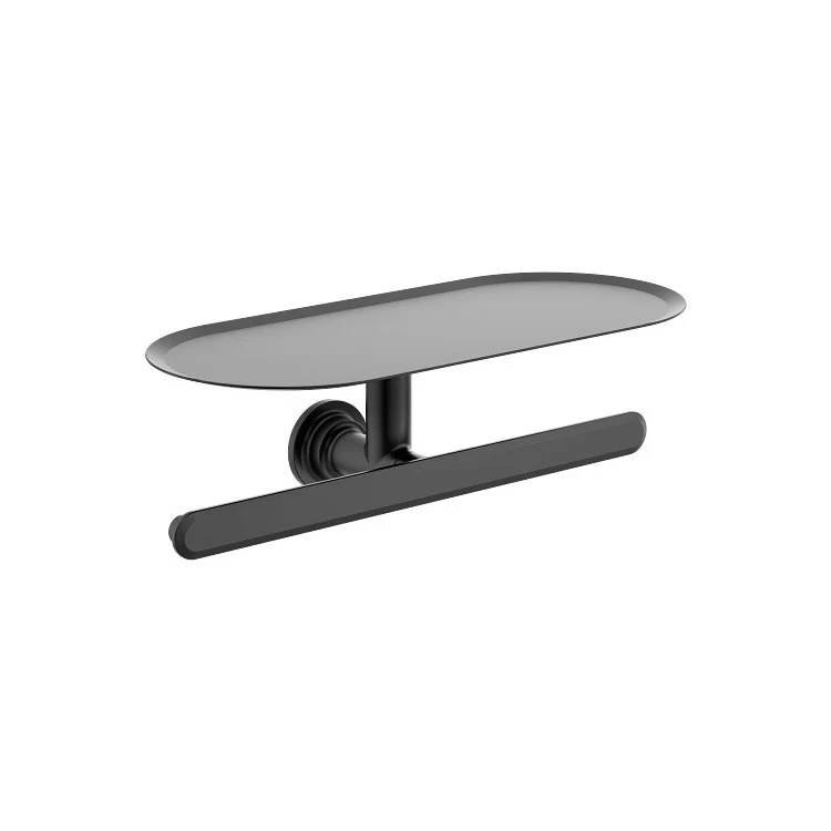 Toilet Paper Holder Greenfield Double Roller with Shelf Brushed Nickel Zinc 12-1/4 Inch - Frankwebs