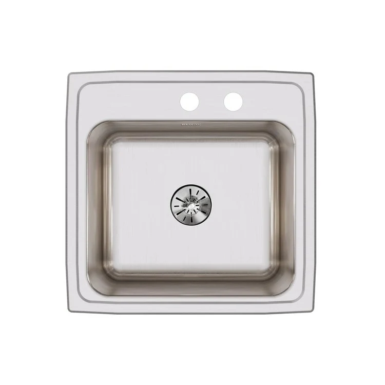Laundry Sink Lustertone Classic 19.5 x 19 Inch Single Bowl Perfect Drain MR2 Hole Lustrous Satin Drop-In - Frankwebs