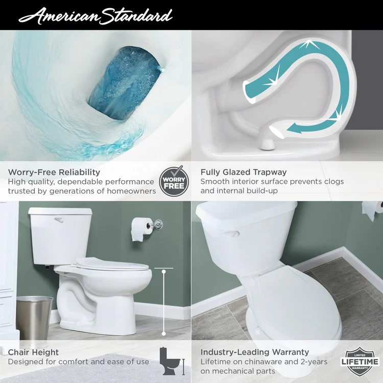 Colony Right Height Elongated 2-Piece Toilet with Left-Hand Lever/10