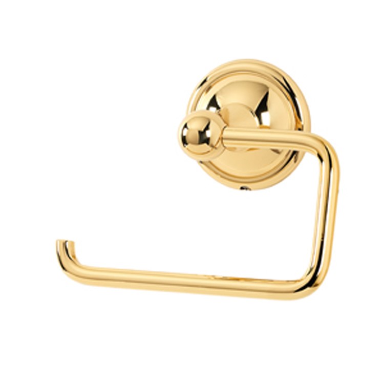 Toilet Paper Holder Yale Bath Single Post Unlacquered Brass 5-3/8 Inch 3-1/8 Inch Wall Mount - Frankwebs